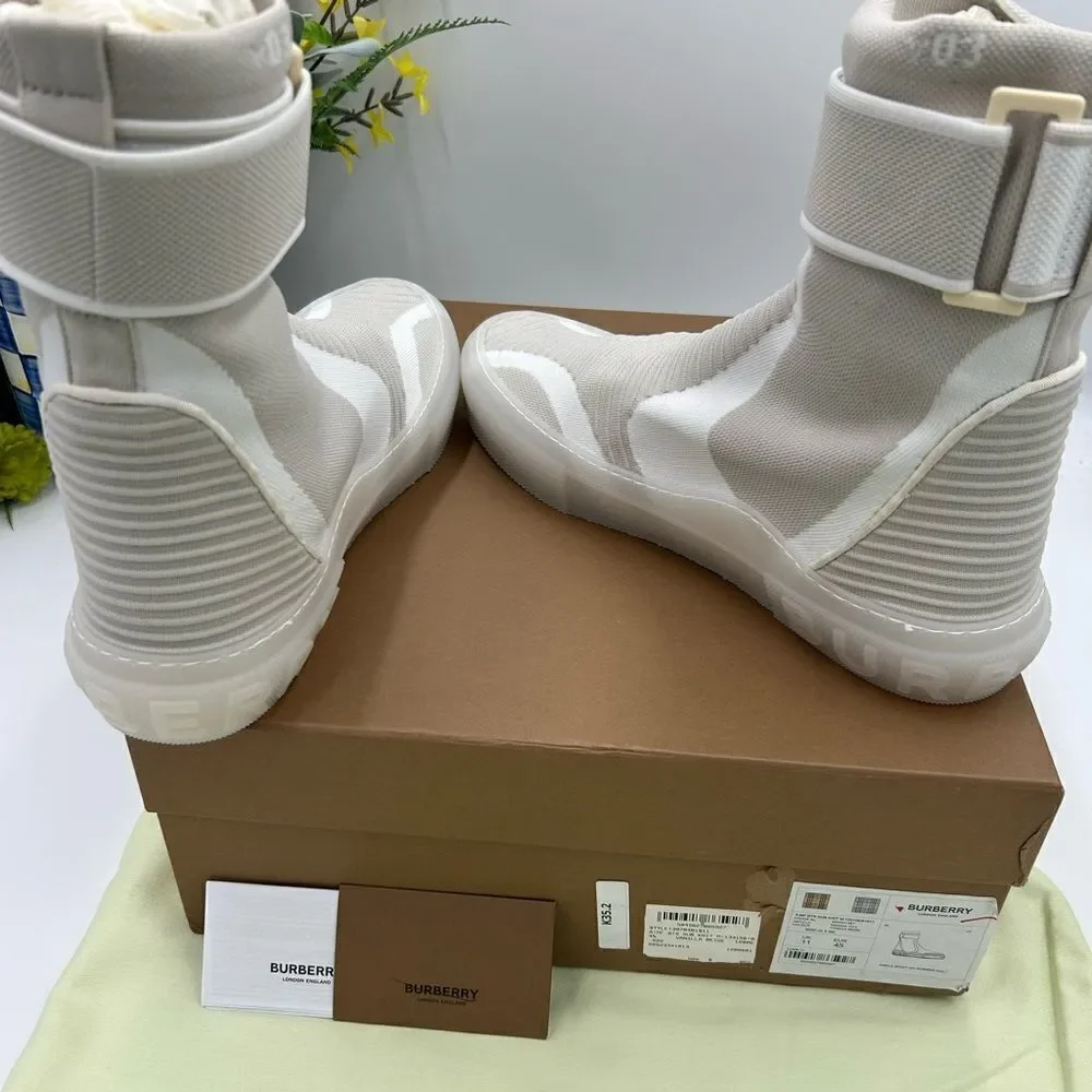 Men’s Burberry knitted sub high top sock, sneakers size 45